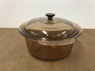 Vintage CORNING VISION 5 LITER DUTCH OVEN pyrex lidded casserole covered pot 80s 3