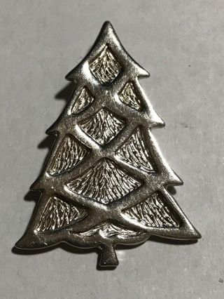 Vintage Sterling Silver 925 Christmas Tree Pendant By J.  H.  Breakell,  Newport,  R.  I.