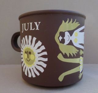 Vintage 1970s Hornsea Pottery Month Love Mug July - Young Lovers - Townsend