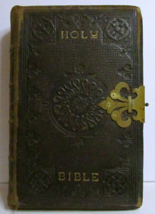 1869 Holy Bible Leather Civil War Era