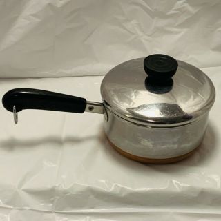 Vintage Revere Ware 1 Quart Saucepan W/Lid - Copper Clad Bottom 2