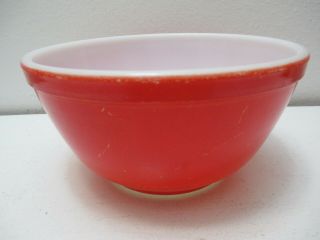 Vintage Pyrex Glass Nesting Mixing Bowl Primary Red Color 402 No Number