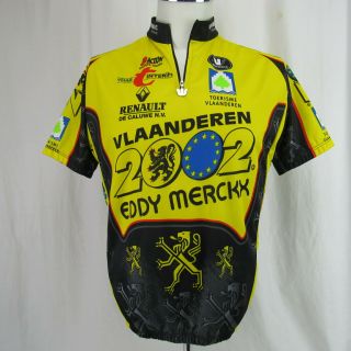 Cycling Jersey Bike Shirt Xl Vermarc Vlaanderen 2002 Renault Eddy Merckx Vintage