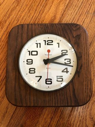 Vintage Haven Quartz Wall Clock.  Solid Oak Wood Frame.
