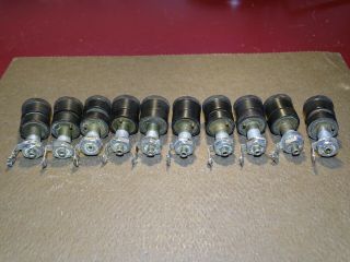 Set of 10 Western Electric Bakelite Binding Posts,  Large,  1920s 4