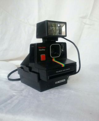 Vintage Polaroid Time Zero Onestep Land Camera W/ Itt Magicflash Flash