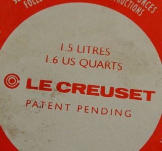 Vintage LE CREUSET Whistling Tea Kettle 1.  6 Quart Red Enameled Teapot France 6