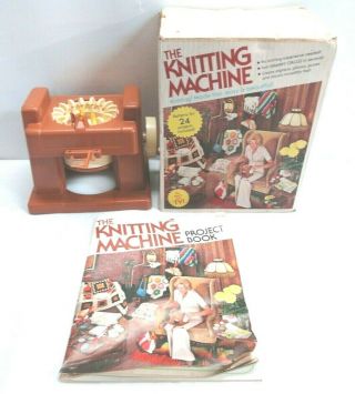 Vintage 1975 Mattel Magic Knitting Machine & Pattern Project Book
