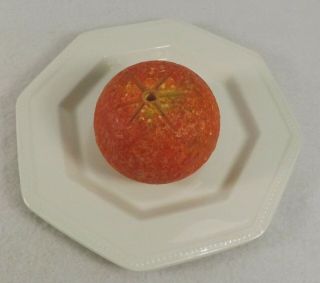 Vintage Alabaster Stone Italian Fruit Tangerine Clementine Estate