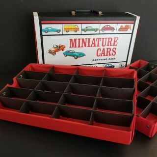 Vintage 1966 Mattel Inc Miniature Cars Carrying Case For Matchbox & Hotwheels