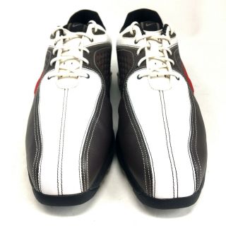 Vtg Nike Air Zoom Elite Mens 2007 Golf Shoes 317478 Mens Sz 9.  5 White Brown 3