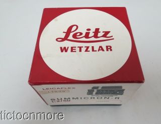 Vintage Leitz Wetzlar Leicaflex Summicron 1:2/50 Lens Orig Box - Box Only