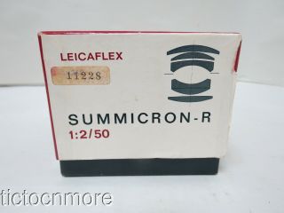 VINTAGE LEITZ WETZLAR LEICAFLEX SUMMICRON 1:2/50 LENS ORIG BOX - BOX ONLY 4