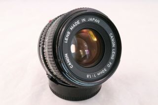 Canon 50mm F/1.  8 Fd Lens Prime For Ae - 1 A - 1 Vintage Slr Camera No Fungus