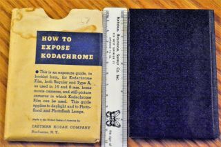 How To Expose Kodachrome Vintage Eastman Kodak Guide 1938 Rochester NY 5