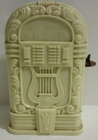 Vintage Mechanical Coin Bank - - Jukebox - Lighted - Plastic And Metal - Great Shape
