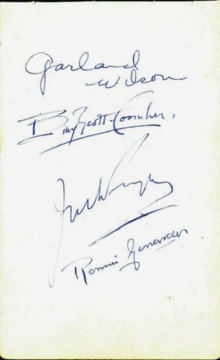 Vintage Garland Wilson,  Billy Scott - Coomber,  2 Mystery Autographs