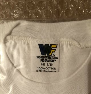 Vintage WWF Youth T Shirt - LEGION OF DOOM IN BAG wwe Wrestling Age 9/10 Kid 3