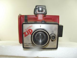 Vtg Red Polaroid Electric Zip Polaroid Land Camera Instant 87 & 88 Film Camera