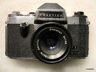 Praktica Nova B Slr Camera Meyer - Optik Domiplan 2.  8/50mm Lens - East Germany