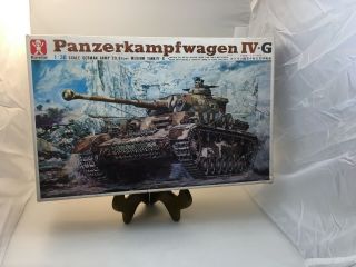 Vintage 1/30 Scale Bandai Panzerkampfwagen Iv - G Model Kit Partial Build