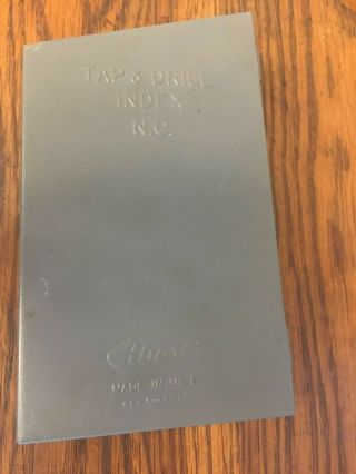 Vintage Huot Tap & Drill Index N.  C.  Machinist Bits & Steel Case Usa