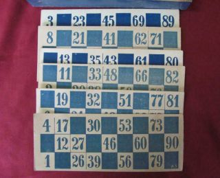 1930s VINTAGE CHILD WOODEN BOARD GAME LOTTO 5