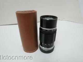 Vintage Canon Camera Lens 135mm 1:3.  5 No.  99540 & Case
