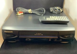 Panasonic Omnivision Pv - V4022 - A 4 - Head Vcr Vhs Player Bundle With Remote