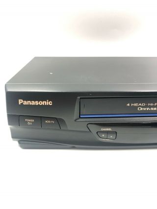 Panasonic PV - V4520 4 Head Hi - Fi | VHS VCR Player Recorder | w/ Remote & Tape 2