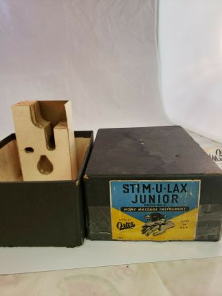 Vintage Oster Stim - U - Lax Junior M - 4 Electric Hand Massager Vibrator Box 4