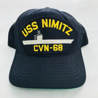Uss Nimitz Cvn - 68 Vtg Usa Cap Hat