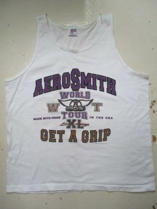 Vintage Aerosmith Tank Top Shirt Size L World Tour 1993