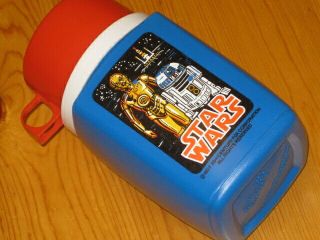 Vintage Star Wars Thermos 1977 C3po R2d2 Complete Red Cup Anh,  Esb,  Rotj