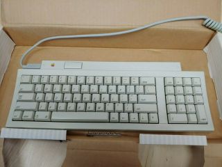Vintage Mac Macintosh Apple Keyboard Ii M0487 1990 Dual Serial With Cord