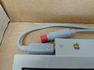 Vintage Mac Macintosh Apple Keyboard II M0487 1990 Dual Serial with cord 4