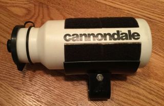 Vintage Cannondale Velcro Water Bottle With Holder Bicycle