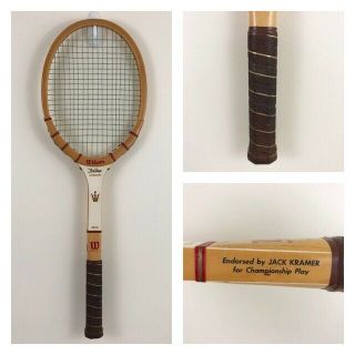 Vintage Wilson Jack Kramer Autograph Speed Flex Wood Tennis Racquet 4 3/8 Light
