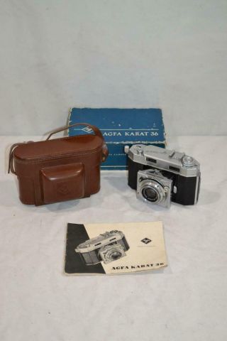 Vintage Agfa Karat 36 Camera & Leather Case Please Read