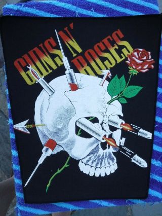 Vintage Guns N Roses Back Patch 1992 - Appetite For Destruction - Offical Screen