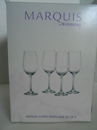 Marquis By Waterford Vintage Classic White Wine Glasses Nib