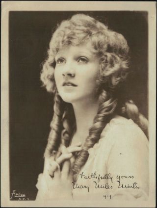 Vintage 1919 Facsimile Signed Mary Miles Minter Silent Movie Star Apeda Photo