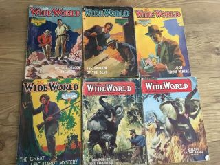The Wide World Magazines 1934,  1937,  1957 & 1959 6 In Total