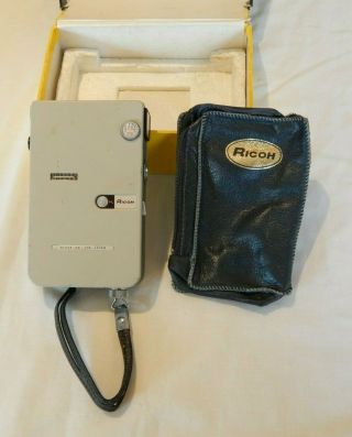 Vintage Ricohmite 88e 8mm Movie Camera With Case/strap Box Made In Japan