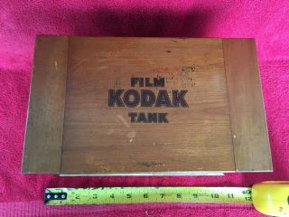 Vintage Kodak Dovetailed Wood Box Film Tank Dark Room Filming Photograph Photo