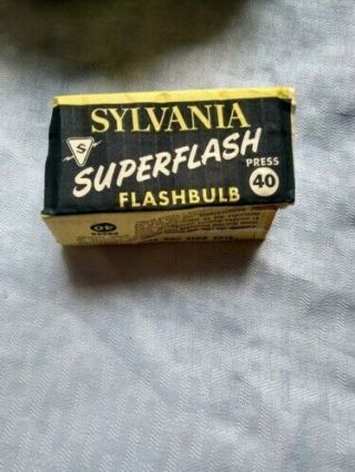 Vintage Sylvania Superflash Press 40 Flashbulbs Set Of 8 In Packages