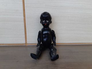 Vintage Black Americana Doll Africa African Old Hard Plastic Hand Painted