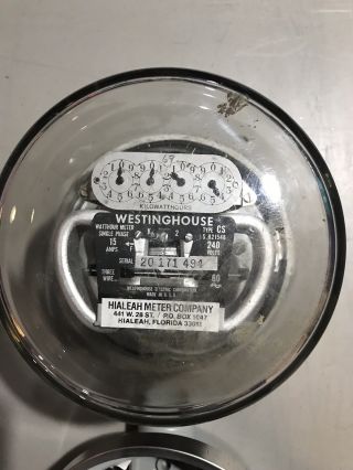 Vintage Westinghouse Electric Meter CS Typr 2