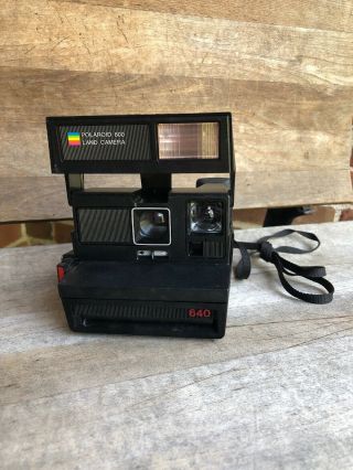 Vintage Polaroid 600 Land Camera 640 Instant Camera With Strap
