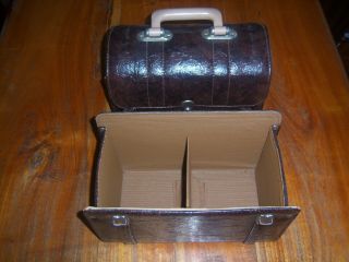Vintage Lawn Bowls Bag Bocce case,  holds 4 balls,  2pce,  exc cond 5